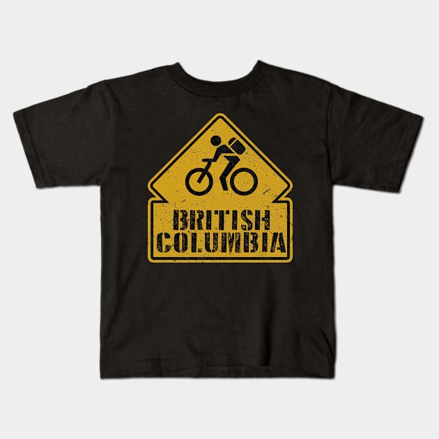 British Columbia downhill biking Kids T-Shirt by SerenityByAlex